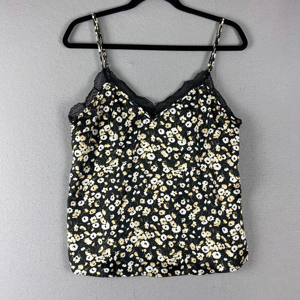 Abercrombie Fitch Y2K Top Womens Medium Floral Cami Lace Dainty Ditsy Boho